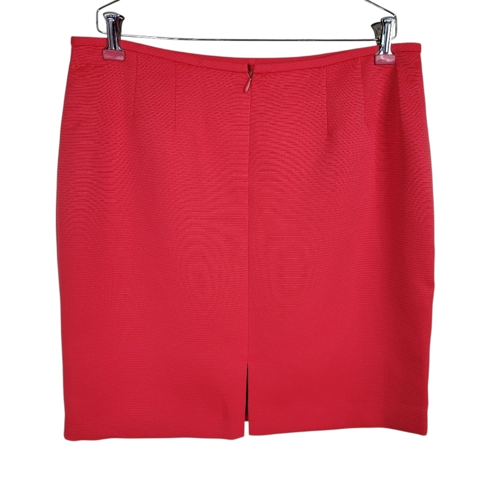 Tahari ASL Skirt Suit Size 12P Coral Beaded Embroidered Blazer Textured New - Picture 8 of 12